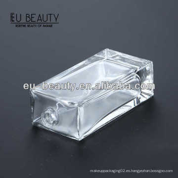 Diseño de envases de botella de vidrio cuadrado para perfume 50ml